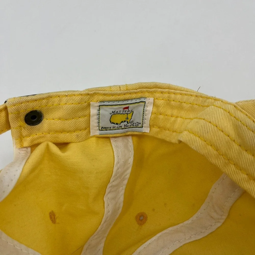American Needle 2001 Masters Tournament Golf Hat Yellow Adjustable Strapback